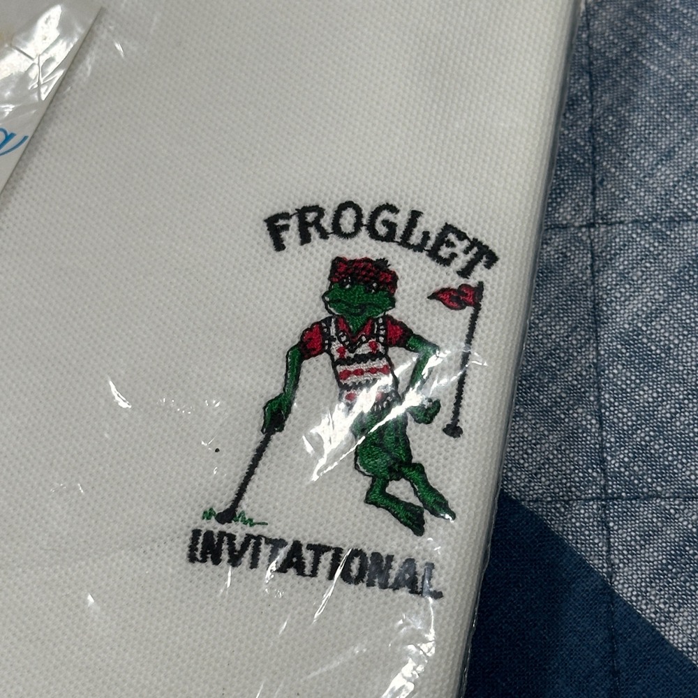Pickering Active Sportswear Froglet Invitational Golf Polo White Lisle Cotton L - Picture 2 of 5